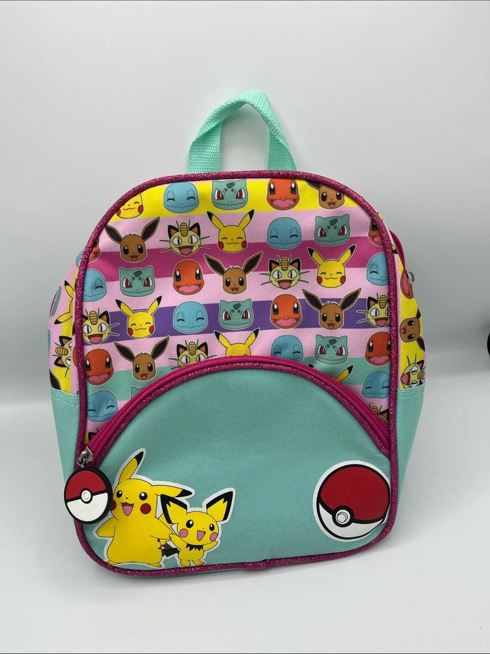 Pokemon Bioworld Pikachu Eevee Print Backpack School Bag